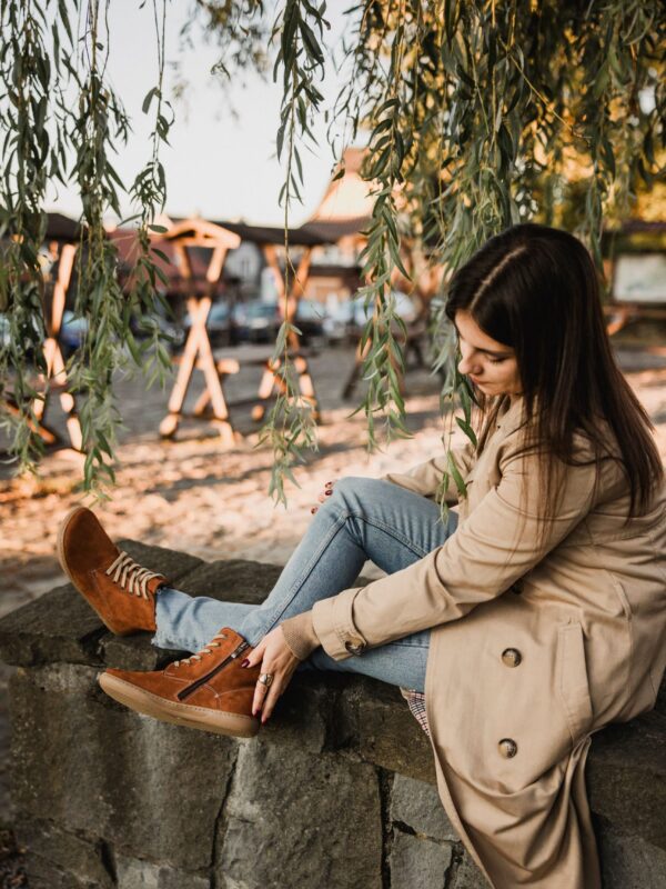 Botki Dina brązowy nubuk