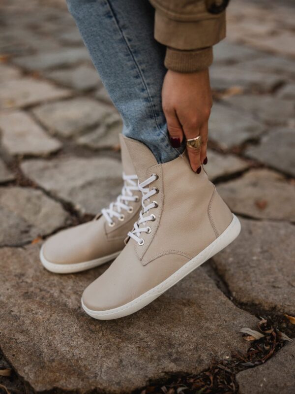 Botki Airi kremowy groch