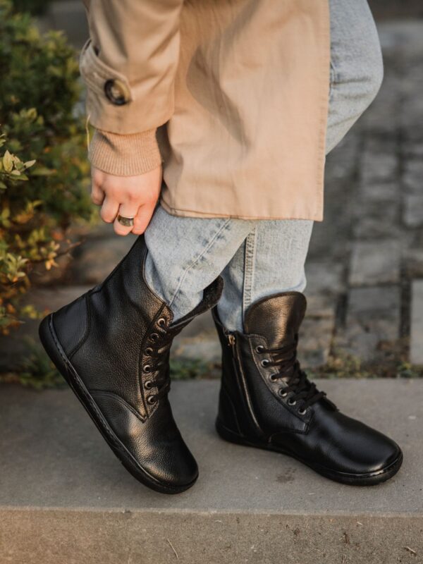 Botki Airi czarny groch