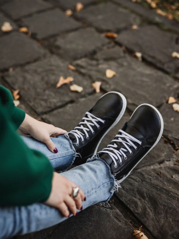 Botki Demi czarny groch