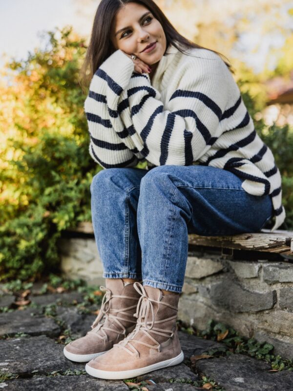 Botki Aspen cappuccino welur