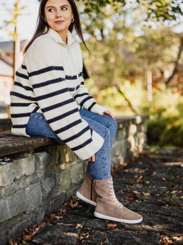 Botki Amara cappuccino welur