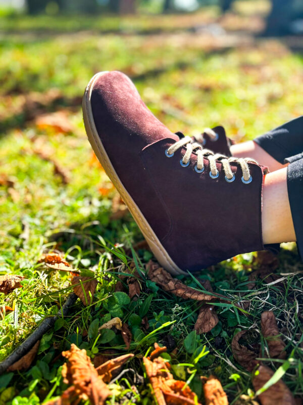 Botki Dina śliwkowy nubuk