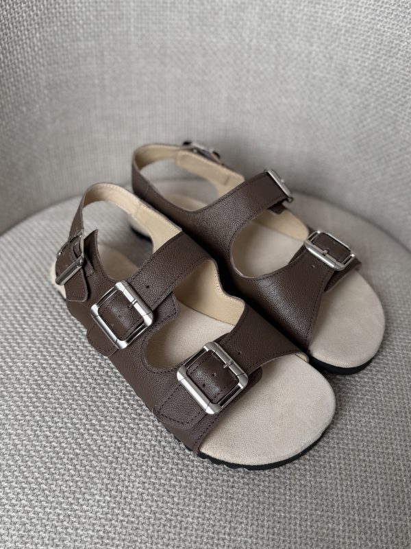 Sandały barefoot damskie Camille – brązowa skóra naturalna | Apavo Barefoot