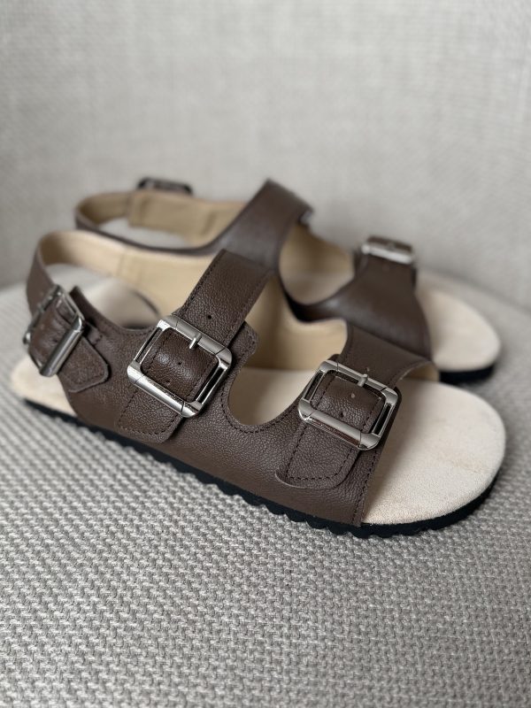 Sandały barefoot damskie Camille – brązowa skóra naturalna | Apavo Barefoot